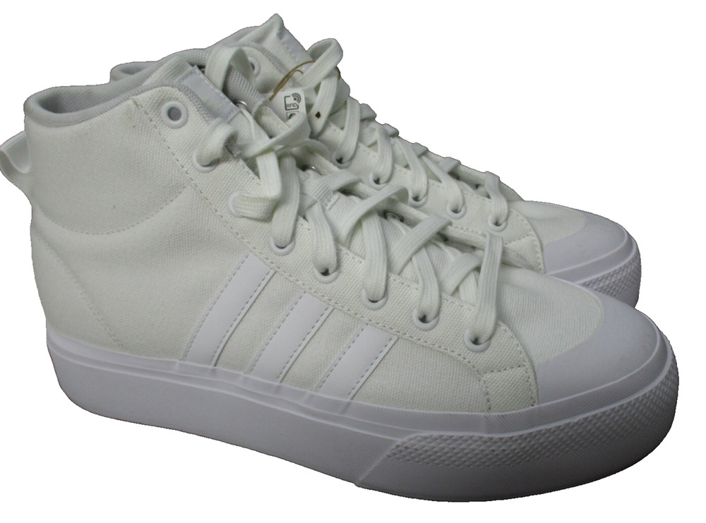 Adidas Bravado 2.0 Mid Platform Womens Size 10 Skate Shoes Sneaker Canvas White